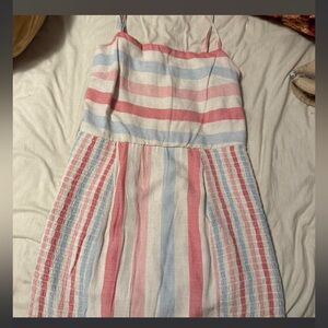 Striped Pink and Blue Kids Dress